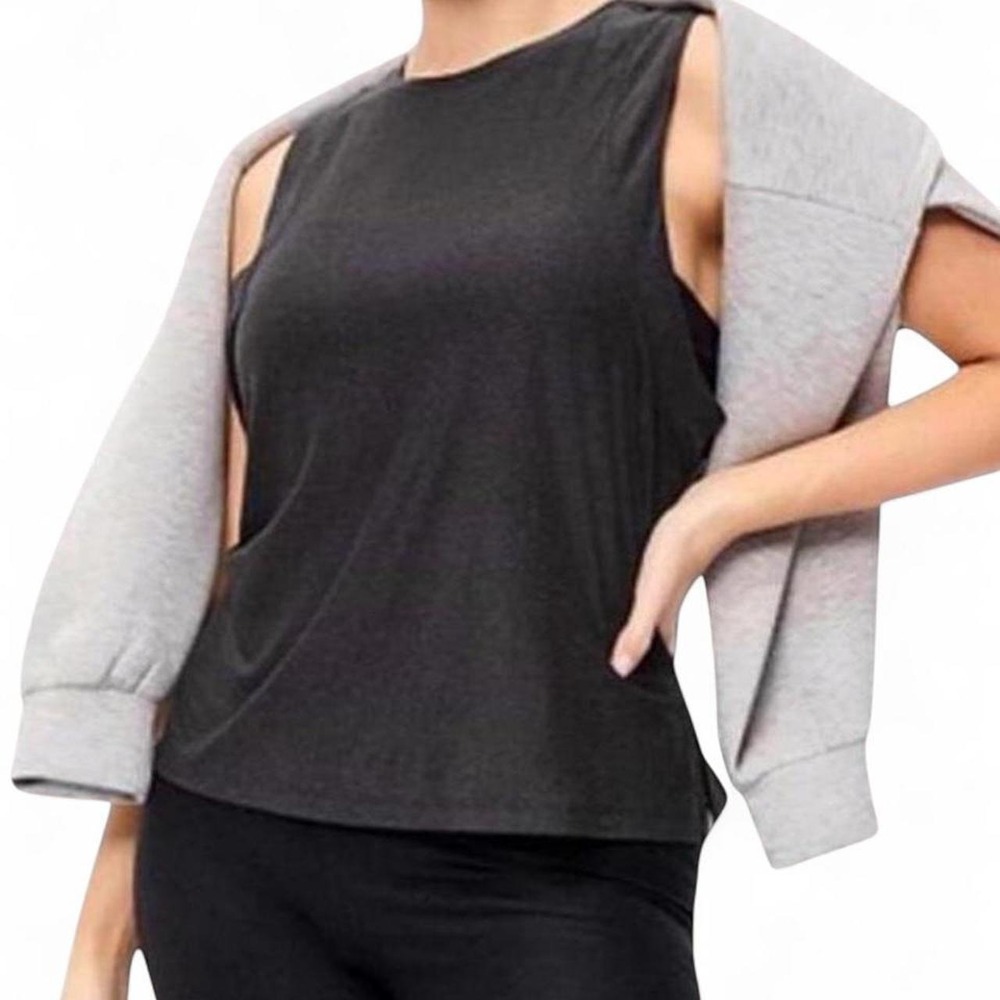 Old Navy Active Cloudmotion Yoga Tank Top Charcoal Grey L